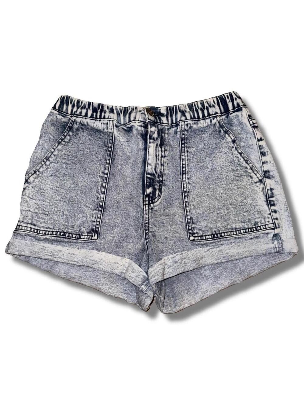 Wild Fable blue acid wash denim shorts - Size M - elastic waistband